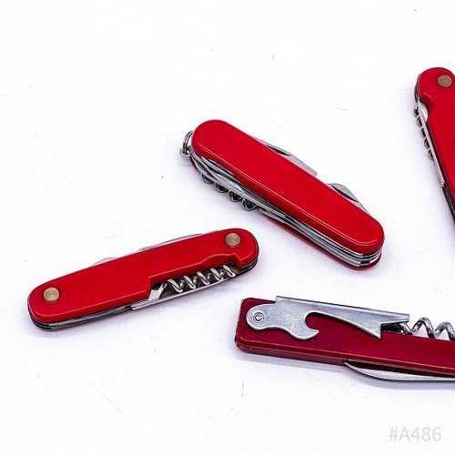 Vintage Taschenmesser Konvolut Mehrzweckmesser mit vielen Funktionen Rot | 5 St. - Bild 5 von 7