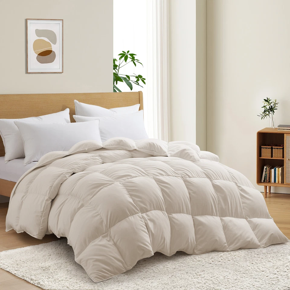 Winter Extra Warm Comforter Cozy Fullfy , White Goose Down Duvet Insert Blanket - Image 3 of 4