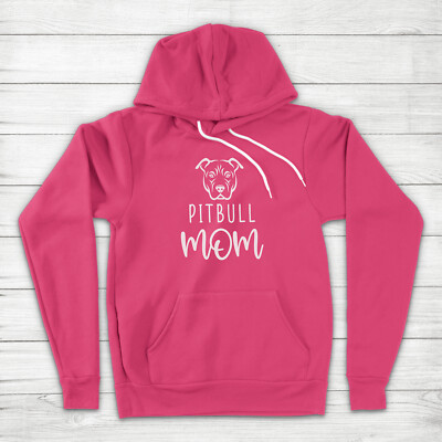 Pitbull Mom Dog Lover Rescue Pet Adopt Don't Shop Fur Mama Gift Hoodie  Sweater | eBay
