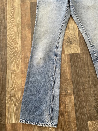 Levi's 517 BIG E VINTAGE Blue Denim Jeans actual fit size W28 L33 - Picture 11 of 17