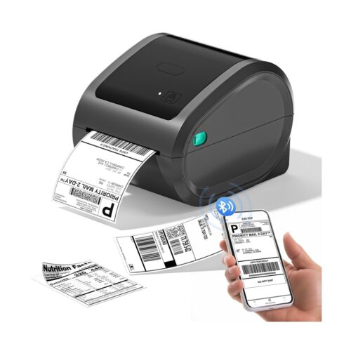 Bluetooth Thermal Label Printer - Shipping Label Printer for Small Business, ...