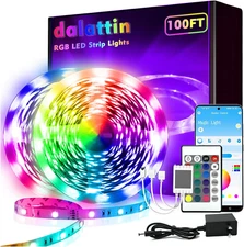 100Ft Led Strip Lights, Bluetooth Led Lights for Bedroom, RGB Color Changing Led