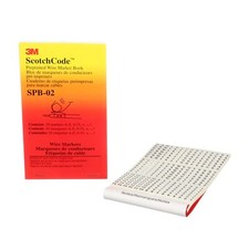 3M ScotchCode Pre-Printed Wire Marker Book SPB-02, black print on a Case of 5 