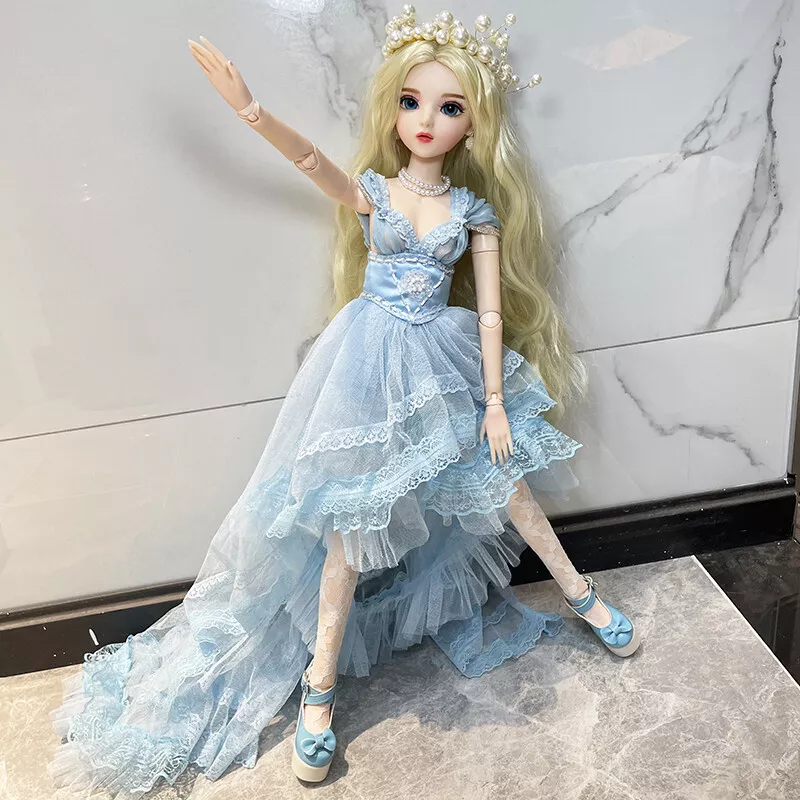 60cm BJD Doll 1/3 BJD Girls Princess with Removable Eyes Outfits Makeup 24