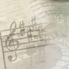 Band Collage, music scrapbook paper, DS, Paper House P268