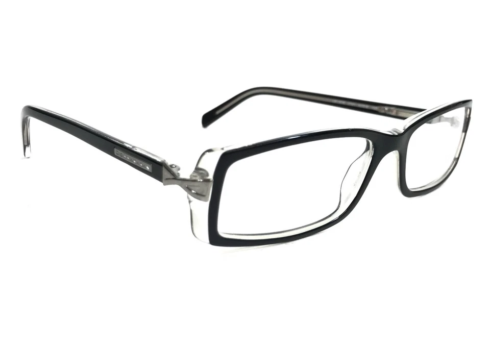 Monturas para gafas Donna Karan DK1518 3131 pulidas negras transparentes 52-16-130 Foto 2 de 4