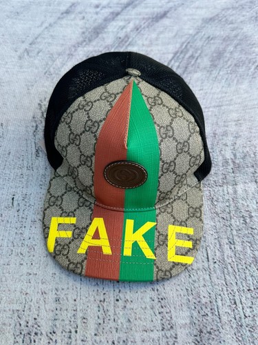 Authentic Gucci Kids Hat Not Fake Supreme GG Monogram Beige Web size 52cm - Picture 2 of 13