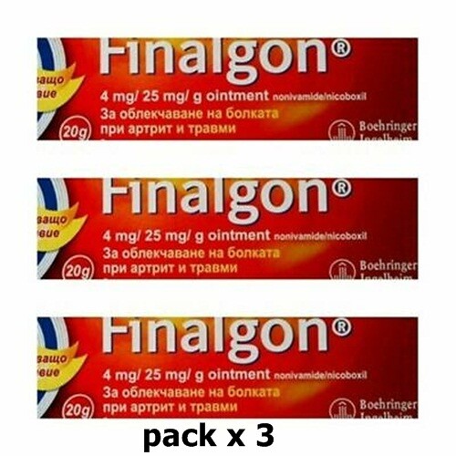 3 x FINALGON Ointment - 20g For Sports Injuries,Bruises &amp;amp;amp; Arthritis,Rheumatism