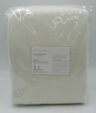 Pottery Barn Emery Linen Blackout Drape Curtain Panel White 100 x 108" Q68