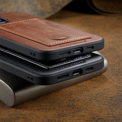 Custodia posteriore slot card per iPhone 12 13 14 Pro max 11 XS xr 7 Plus cover sottile - Foto 11 di 16