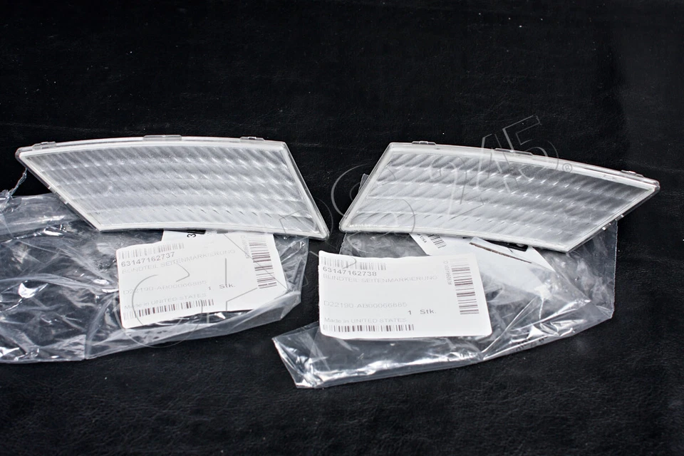 Par de reflectores marcadores laterales delanteros originales BMW Z4 E85 E86 LCI 2006-2008 tipo euro Foto 3 de 3
