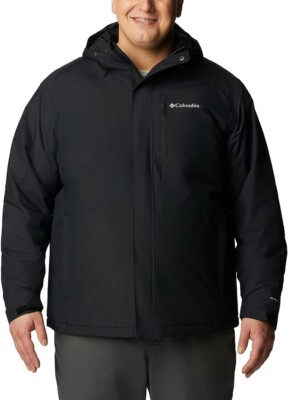Columbia X7901 Mens Black Tipton Peak Hooded Insulated Jacket Size XXL