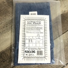 Vintage Curling Iron Hot Pouch Denim Made in the USA NOS NIP