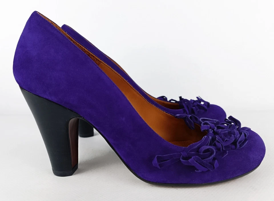 Chie Mihara Festin Womens Violet Suede Heel Shoes Size EU 39 - Image 4 of 4