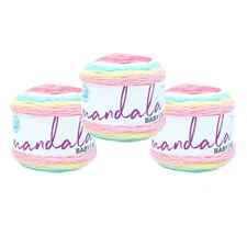 (3 Pack) Lion Brand Yarn 526-216R Mandala Baby Yarn, Narnia