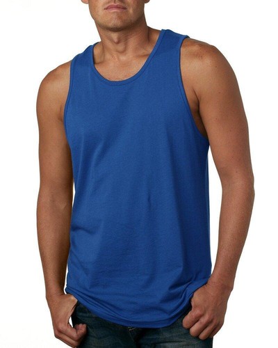 Mens Cool Blue Big and Tall Tank Top, 3XL