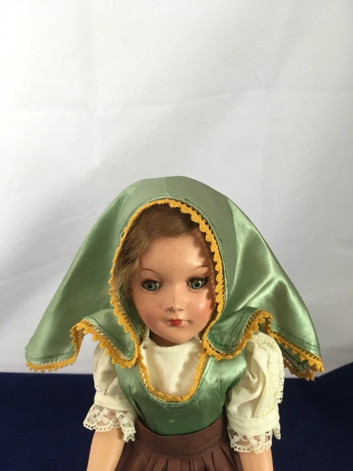 Muñeca Composición Vintage Sin Marcar 14"   Foto 3 de 4