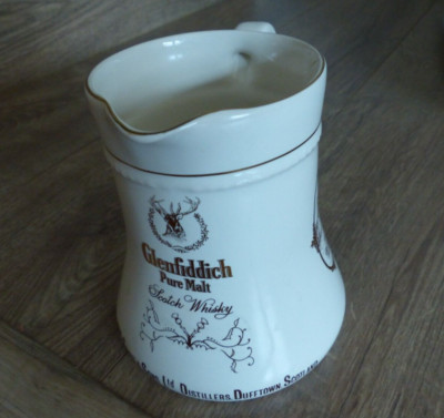 Glenfiddich Ceramic Jug Jar Pure Malt Scotch Whisky WM Grant &Sons Ltd READ