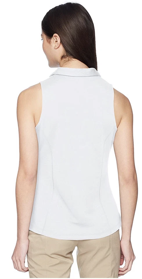 PGA TOUR 女式 Airflux 无袖 Polos,亮白色,大号 FJtt — 第 4/4 张图片