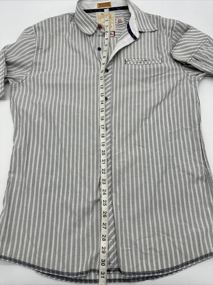 Sovereign Code Long Sleeve Button Up Shirt Men X-Large Striped Pocket…#6447 - Image 4 of 4