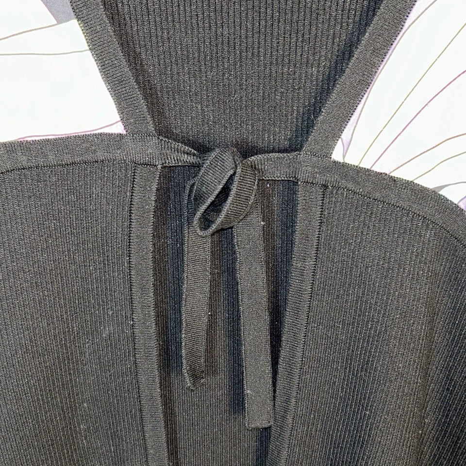 August Silk Knit Sz XL Matching Twin Set Sweater Tank Top Tie Cardigan