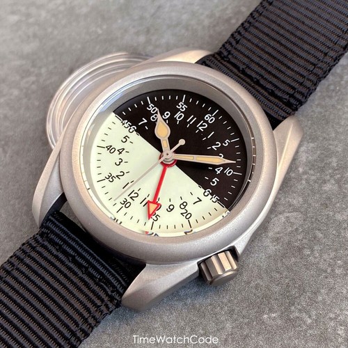 Ti-2 Titanium Field Watch Pilot Men Watch NH34 GMT Movement Dive Waterproof 40mm - Picture 6 of 8