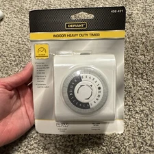 NEW! DEFIANT Indoor Timer Switch with 2-Grounded Outlets