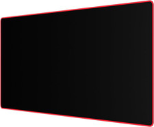 Large Gaming Mouse Pad Extended Desk Mat with Red Stitched Edges 35.4 x 15.7