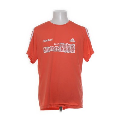 Adidas Running, T-shirt, Größe: L, Orange/Weiß, Polyester, Print #dEG