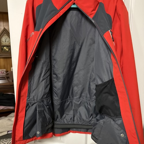 Spyder Mens Large Winter Ski Jacket Thinsulate & Spylon Grey/Red Coat No Hood - Picture 15 of 15