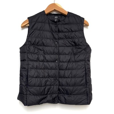 Uniqlo Women's L Ultra Light Down Vest Puffer Quilted Snap Front V-Neck Packable