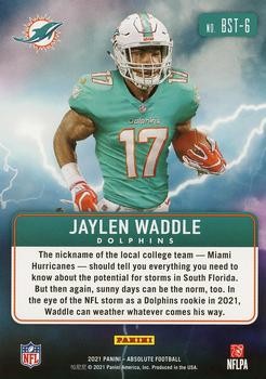 Tarjeta de FÚTBOL Jaylen Waddle 2021 Panini Absolute BST-6 Miami Dolphins - Imagen 2 de 2