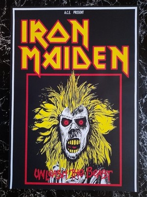 IRON MAIDEN .. Australian Tour '82 .. ' UNLEASH THE BEAST ' .. * Konzert Poster