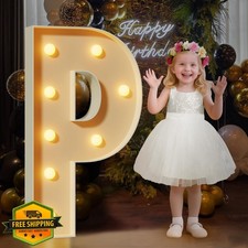 Mixifox 3FT Marquee Letters P, Large Light Up Letters 3 Feet Tall with Lights...