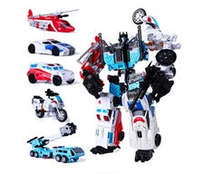 New HZX Defensor 5-in-1 Deformable Robot Action Figure 13" IDW G1 Kids Toy