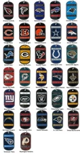 NFL Stainless Steel Dog Tag Necklace with 26" Ball Chain – Choose Your Team