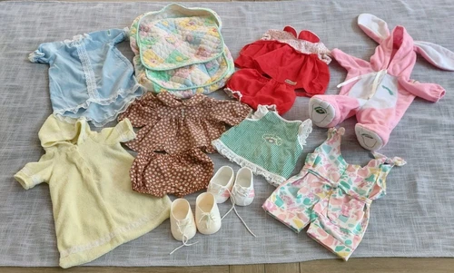 Vintage 80's Cabbage Patch  Dolls Clothes - Coleco  Baby Carrier - Shoes Dresses