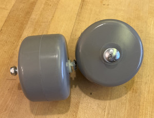 Stryker Roller Bumper Wheels Set of 2 with hardware, 4.0 inch diameter