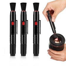 ZGGAZCA 3 Pcs Lens Pen Brush Kit for Cleaning Camera Lenses and Screens...