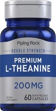 Piping Rock L-Theanine 200mg Supplement  60 Capsules  60 Count Pack of 1 