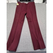 Wrangler 82BR Wrancher Dress Jeans Burgundy Maroon 42x34 Vintage Made in USA NEW