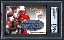 Ben Roethlisberger 2004 Sage Hit First Autograph SGC 9 AUTO 10 Rookie Card /99