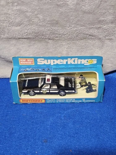 Vintage 1979 Matchbox SuperKings K-78 Plymouth Police Car w/ Box Made in England