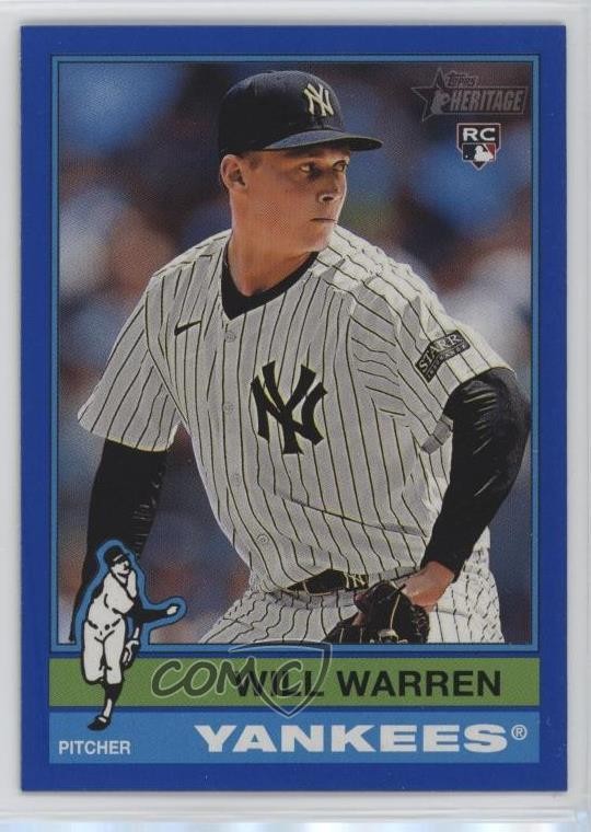 2025 Topps Heritage Dark Blue Border Will Warren #281 6s7