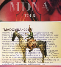 MADONNA  2012 "BOY TOY" TOUR POSTER [24x36] NM-MINT.