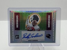 Ricky Sanders Auto Silver Prizm 2025 Donruss Optic Hashmarks Washington Redskins