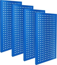 4 Pack Metal Pegboard Panels 24" x 12" Black Heavy Duty Steel Blue 