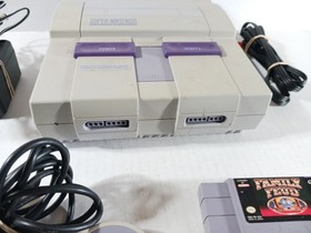 SNES 1-Chip Console Bundle Tested Working Worn Dirty Discolored Heavy 1 Chip 02