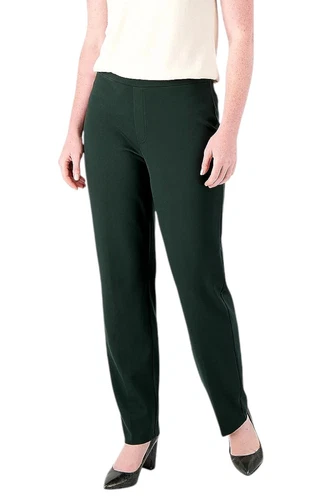 Pantalon femme Susan Graver Every Day Supreme tricot jambe droite pin