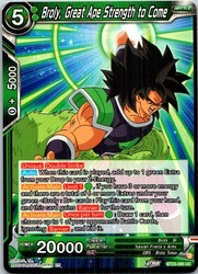 Broly, Great Ape Strength to Come BT23-095 Perfect Combination Dragon Ball Super TCG Uncommon